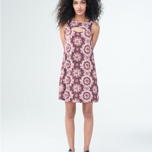 Aeropostale Geometric Print High-Neck Swing Dress Size Small - Picture 1 of 7